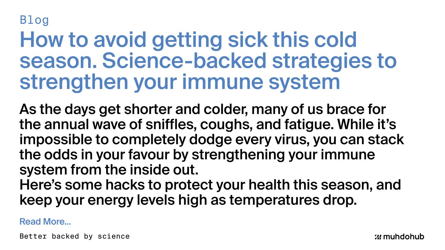 How to Avoid Getting Sick This Cold Season