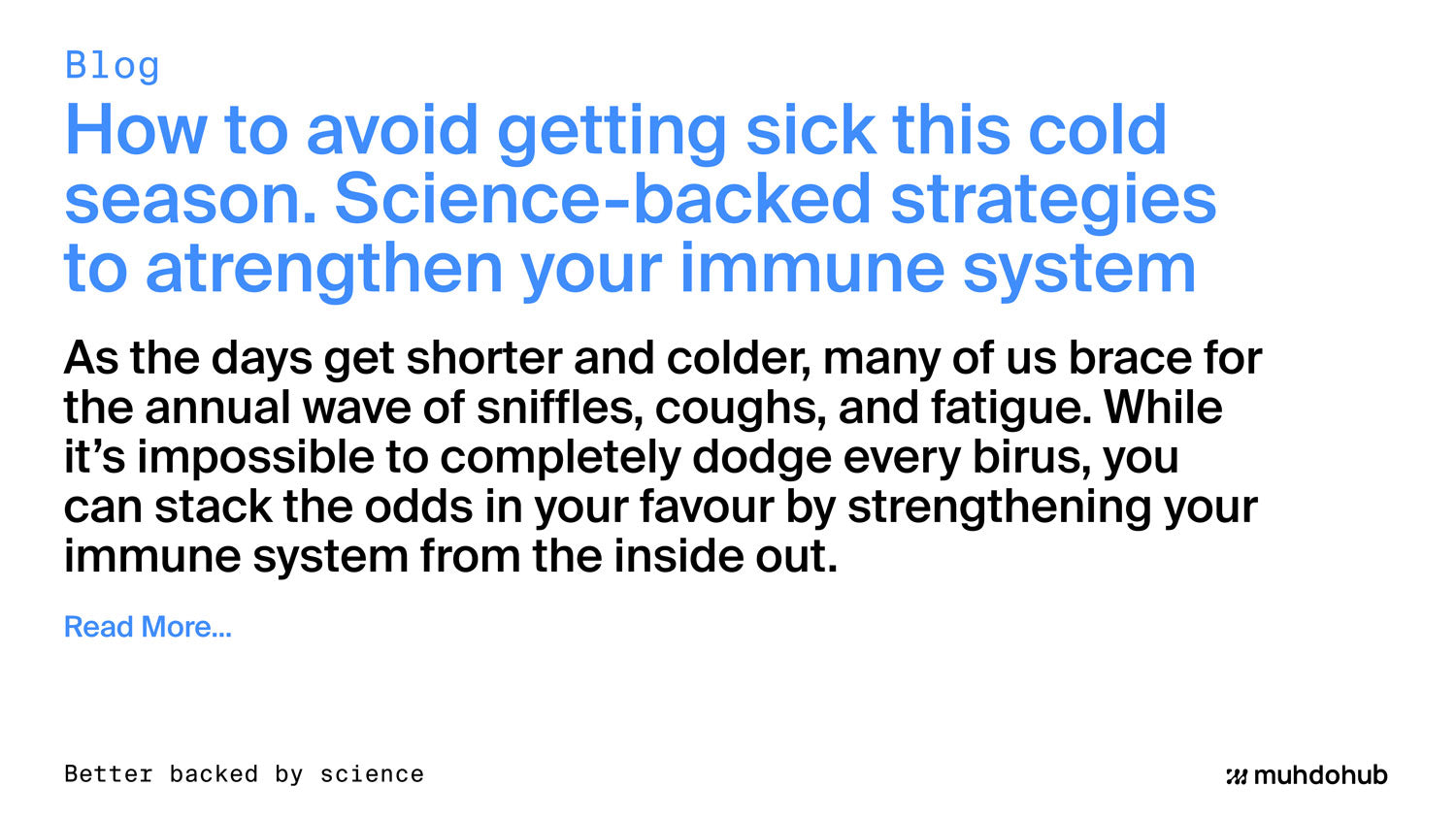 How to Avoid Getting Sick This Cold Season