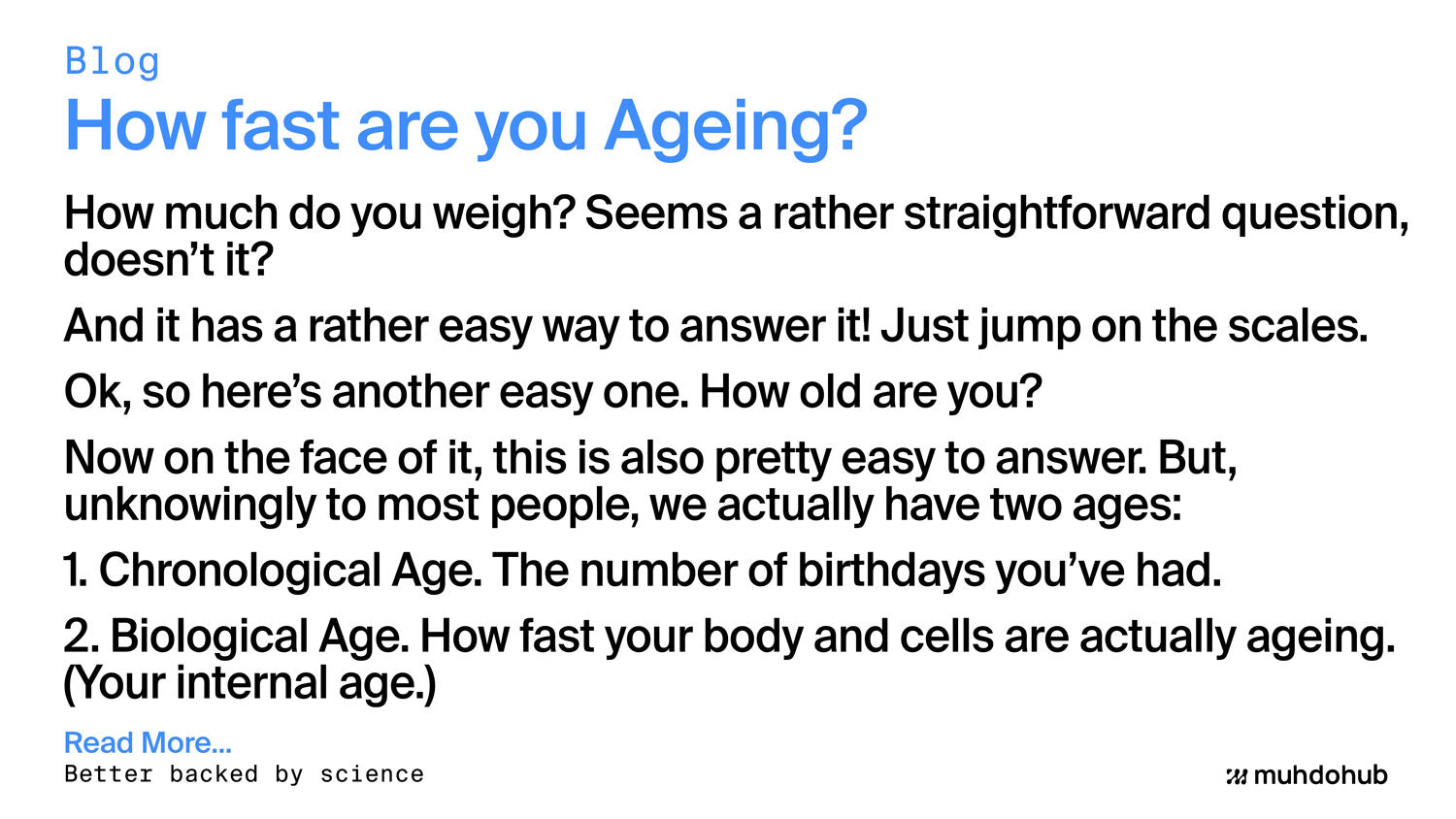How fast are you Ageing?